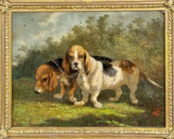 🥇Dipinto Olio su Tela con Cornice Dorata Epoca Metà ‘800 🥇