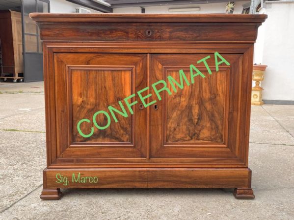  STUPENDA CREDENZA CAPPUCCINO IN NOCE PRIMA METÀ ‘800 FRANCIA 