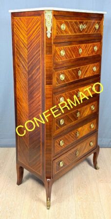 🥇Settimanale Settimino Cassettiera Sette Cassetti Antico Napoleone III ‘800🥇