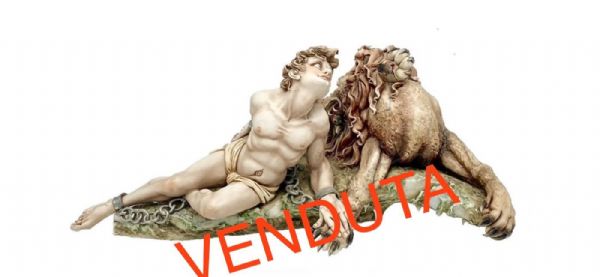 GRANDE e PREZIOSA SCULTURA in PORCELLANA Tiziano Galli Capodimonte Anni '40/50