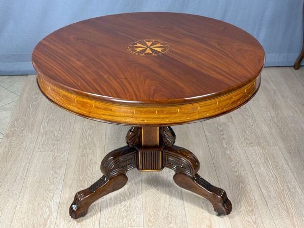🥇Stupendo Tavolo da Salotto Intarsiato Genovese Epoca Impero Primo ‘800🥇