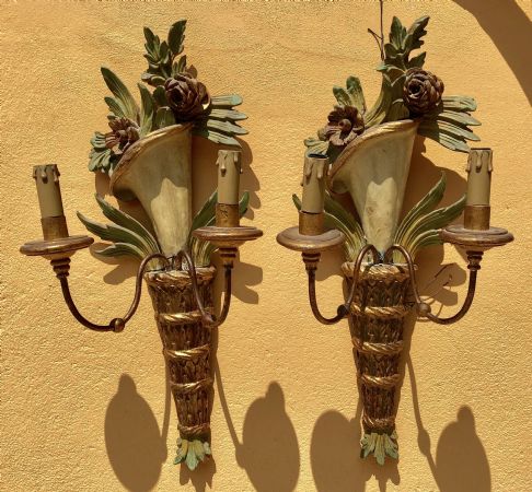 two wall sconces (appliques) 1960s Genoa
    