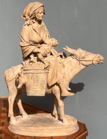 scultura in terraccotta firmata Salvatore Scuto