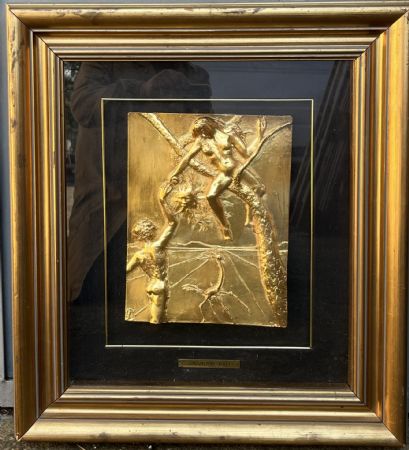 Gilded metal print: Salvador Dalí