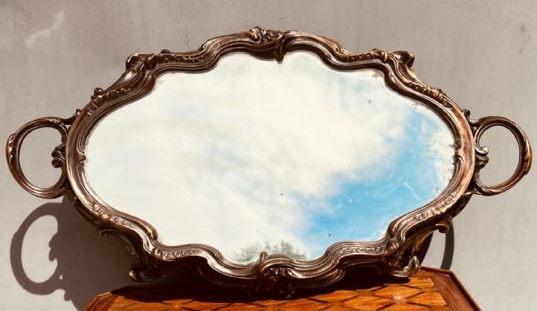 Worked bronze tray