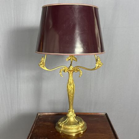 ??Important Large Gilt Bronze Lamp Jollet & Cie Paris Original??
