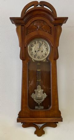 Authentic Liberty Style Walnut Pendulum Clock, 1895