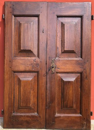 pair of walnut doors
    