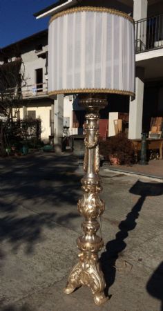 Large silvered candlestick