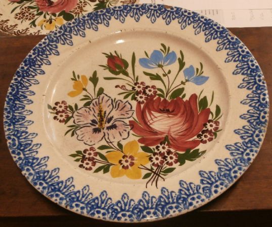 Painted ceramic plate