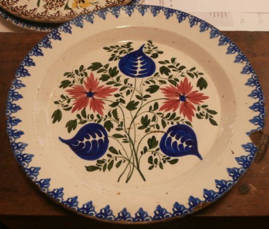 Painted ceramic plate
