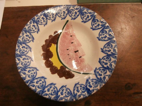 Painted ceramic plate
