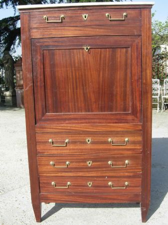 secretaire in legno di mogano dell' '800