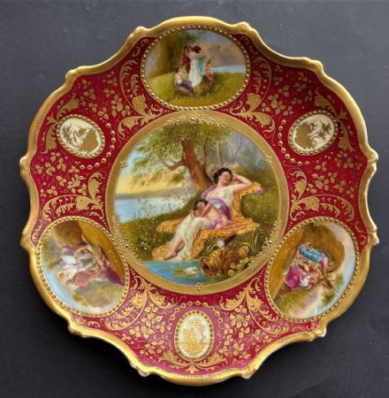 plate painted with mythological figures
    