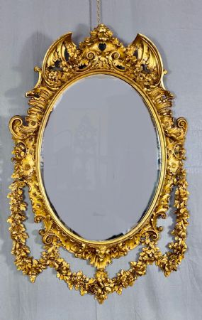 ESPELHO DOURADO ITALIANO DO SÉCULO XIX