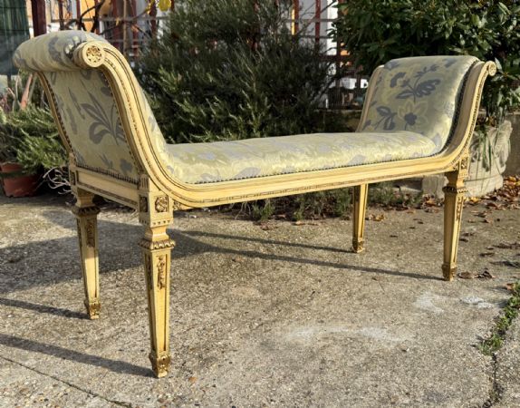 🥇Sublime Banco Laqueado Antigo Modelo Bonzanigo época 1800