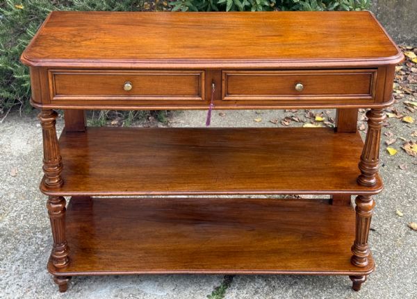 🥇PERFETTA Credenza Tavolo Console a giorno Antica Noce Epoca ‘800🥇