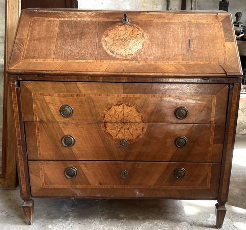 18th century inlaid fall front desk