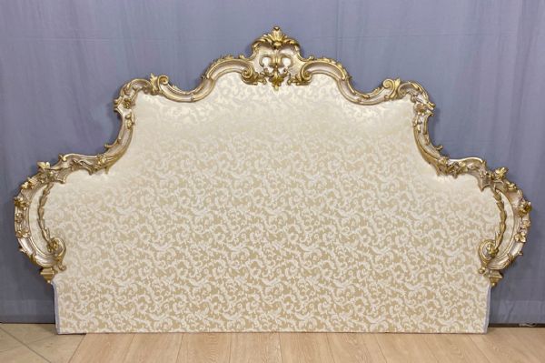 Splendida Testiera Letto Matrimoniale Antica Legno Scolpito Laccata Epoca 1910/20