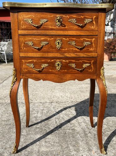 small inlaid chest of drawers
    