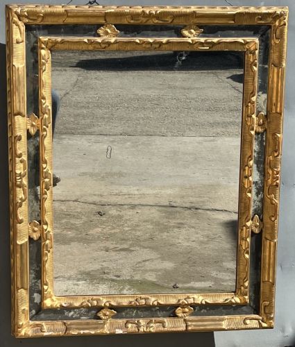 18th-century mirror with double glass