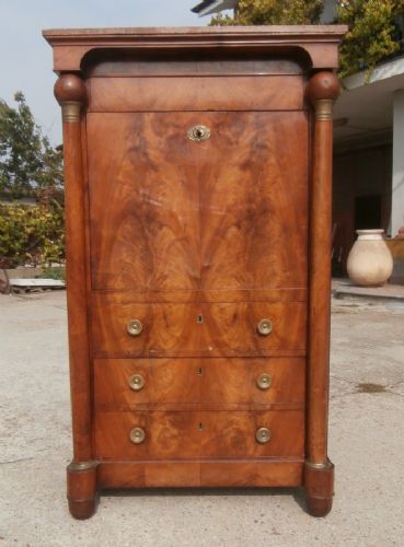 secretaire in piuma di noce