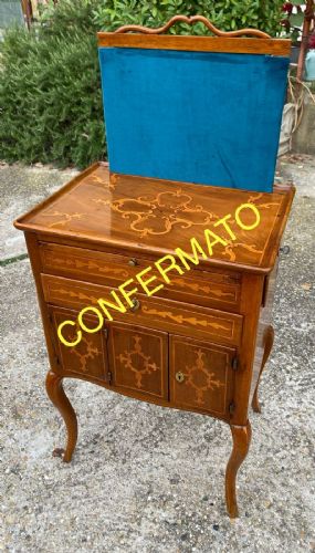 Rarissimo Tavolino da Trucco Alto Antiquariato Barocco Luigi XV 1750 Piemontese