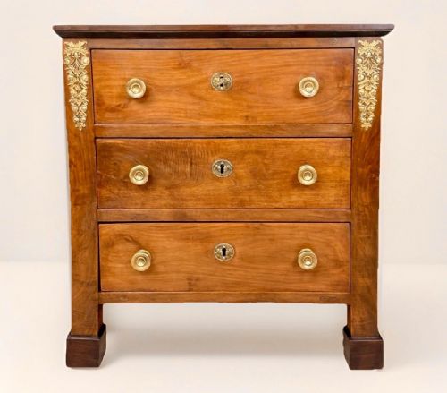 🥇Rarissimo Piccolo Cassettone Antico in Noce Epoca Impero 1805/10🥇