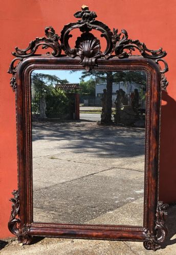 Wooden and pastille mirror