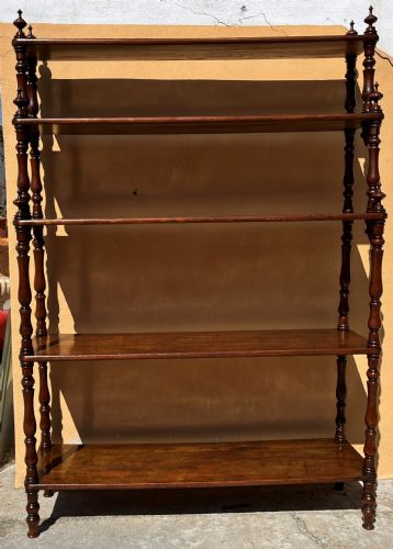 книжный шкаф-этажерка-сервант из орехового дерева
    
