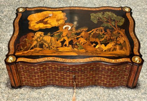 🥇Sublime Grande Cofanetto Scrigno Intarsiato Epoca Direttorio Piemontese 🥇