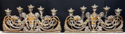 rara coppia di grandi candelieri da tavolo