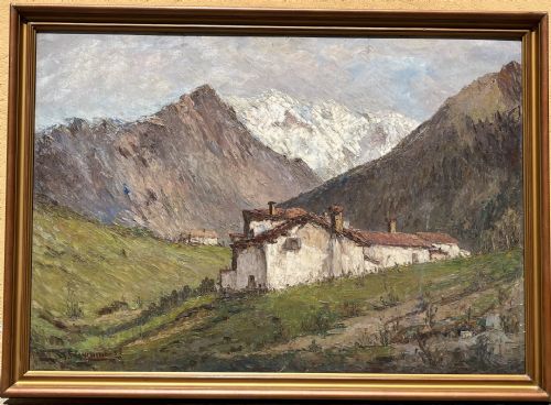scorcio di paesaggio firmato Telesforo Franchino