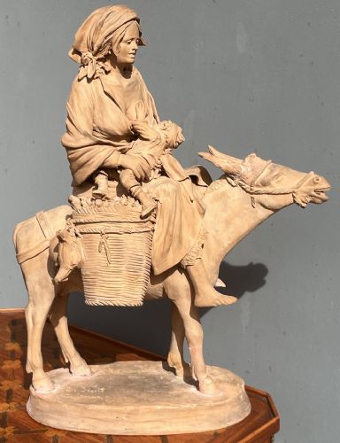 scultura in terraccotta firmata Salvatore Scuto