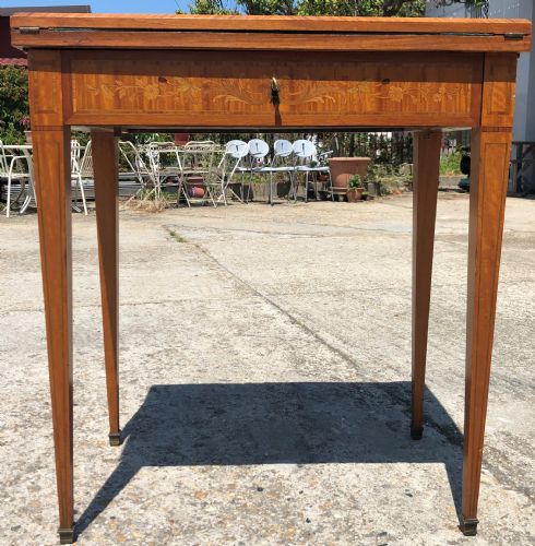 inlaid game table
    