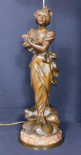 Lampada Autentica ‘800 Firmata Charles Théodore Perron H. 75/95 Parigi *** € 650 *** 