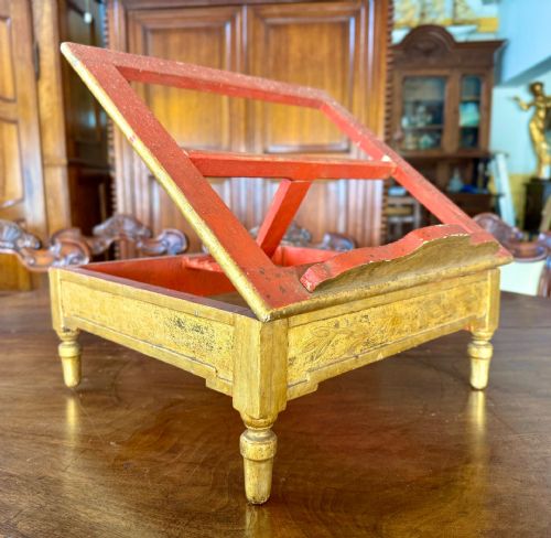 🥇ANTICO LEGGIO/ITALIA/FINE '700/LEGNO DORATO MECCATO 🥇