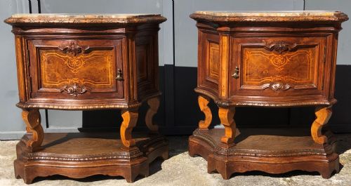 pair of inlaid cabinets
    