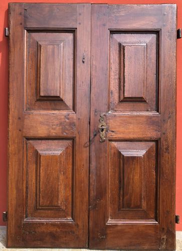 pair of walnut doors
    