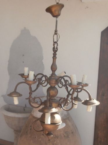 lampadario in ottone