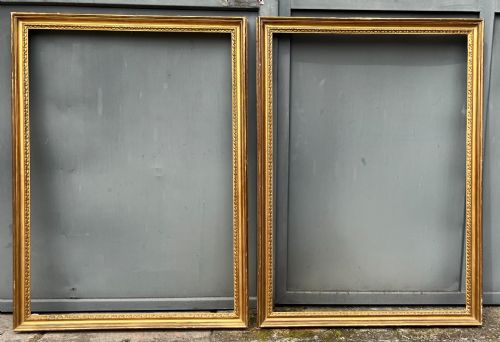 Pair of carved and gilded frames