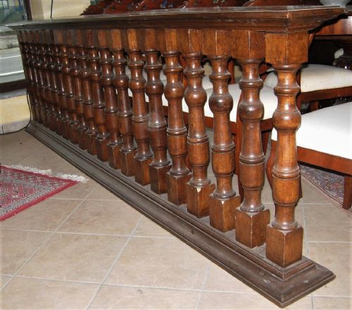 large walnut balustrade
    