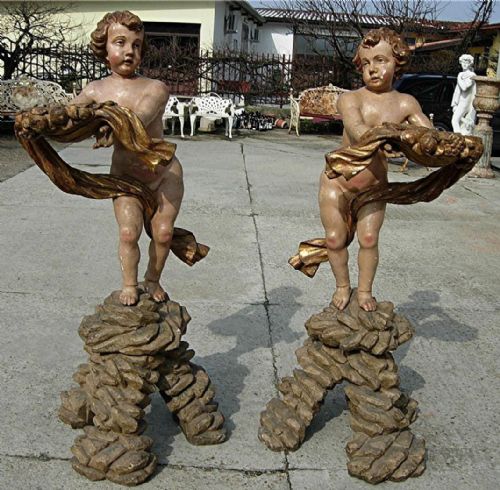 paire de grande putti Parodi