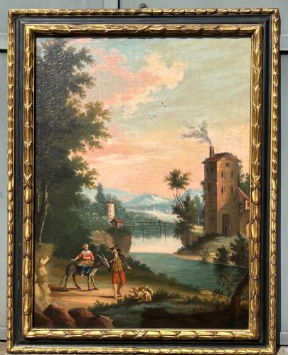 paesaggio con figure attribuibile a Vittorio Amadeo Cignaroli