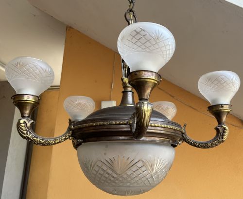 lampadario a sei luci (Art Decò)