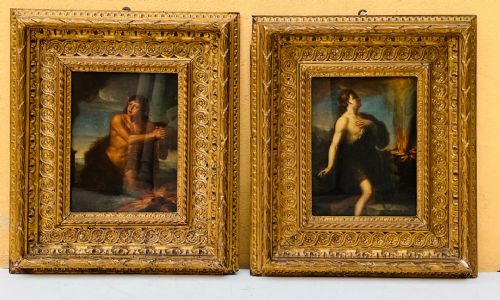 Pair of mythological paintings