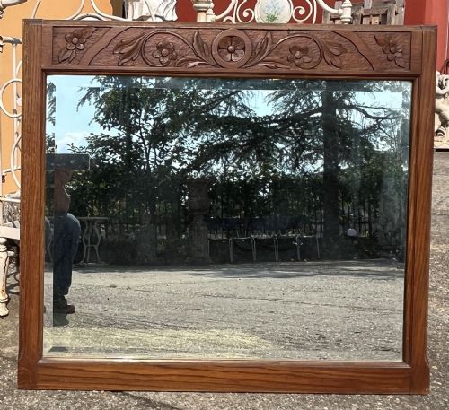 rectangular mirror in walnut
    