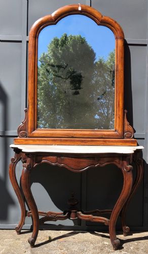 walnut console table
    