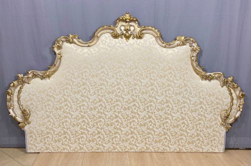 Splendida Testiera Letto Matrimoniale Antica Legno Scolpito Laccata Epoca 1910/20