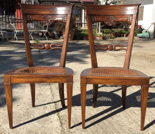 pair of important walnut chairs
    